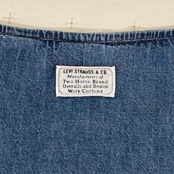 Levi’s Ophelia Corset Chambray Crop Shirt Women’s M | Blue Long Sleeve Denim - Picture 7 of 11